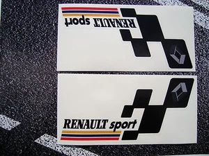 RENAULT Sport Decals Contour Cut To Shape On Clear CLIO MEGANE RS 5 TURBO - Picture 1 of 1