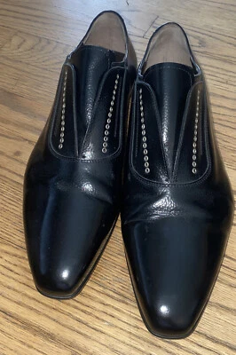 Zapatos de vestir Cesare Paciotti para hombre de cuero con punta charol negros de moda talla 10 Foto 1 de 4