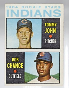 Tommy John / Bob Chance 1964 Topps #146 Cleveland Indians 1964 Rookie Stars - Picture 1 of 2