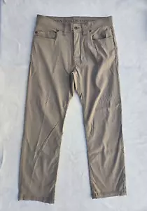 Prana Breathe Herren Khaki Braun 32x30 Slim Fit Hose Wandern Outdoor Tech Pant - Bild 1 von 9