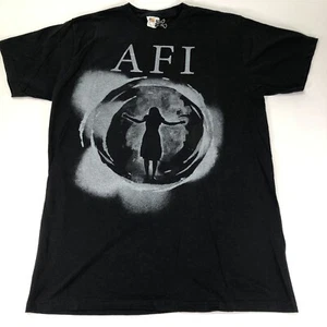 AFI Band Logo size L Large Black T Shirt Vintage Y2K Pop Punk Emo Merch Rare Tee - Picture 1 of 7
