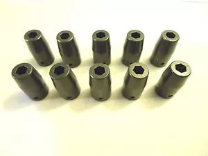 Toma de impacto, 10 piezas, unidad de 1/4"", 3/16"" 6 puntos poco superficial, Hanson, EE. UU., nuevo - Imagen 1 de 1