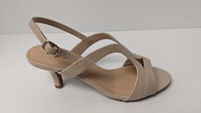 Easy Street Bree Heeled Sandals, Nude Patent, Women's 6.5 Narrow - Image 1 of 4