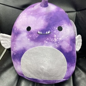 Peluche Squishmallows 12" Easton Anglerfish púrpura suave nuevo con etiqueta - Imagen 1 de 7