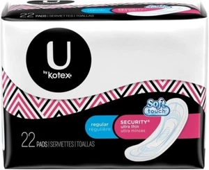 U By Kotex Soft Touch Regular Ultra Thin Pads / 22 Pads - Picture 1 of 1