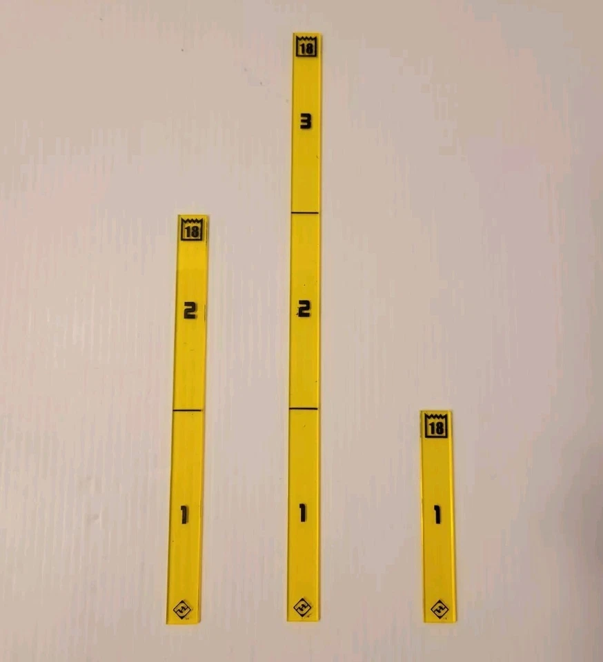 Star Wars X-Wing Range Rulers 2018 Open Play Promo Yellow Acrylic Set of 3 - Image 1 of 1