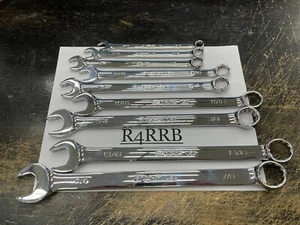 Snap-on Tools USA NEW 9pc 3/8"-7/8" Flank Drive PLUS 12pt Combo Wrench Lot Set - Picture 1 of 12