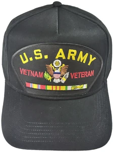 US ARMY VIETNAM VETERAN HAT CAP W/ CAMPAGIN RIBBONS SOUTH EAST ASIA - Picture 1 of 1