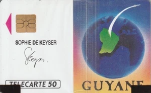 TELECARTE 50 unités. GUYANE . SOPHIE DE KEYSER . NEUVE SOUS BLISTER - Picture 1 of 2