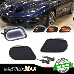 PLUG & PLAY Smoke DRL Turn Signal LED Lights For 98-02 Pontiac Firebird Trans Am - Picture 1 of 11