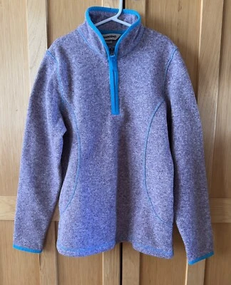 Lands End Niña ~Púrpura Brezo~ Polar Pullover Sudadera Púrpura Usada en Excelente Condición M 10/12! Foto 1 de 4