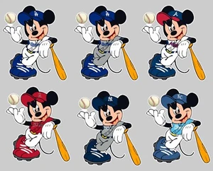 02-93 REVESTIMIENTO UV Mickey Mouse Béisbol Dodgers Ángeles Yakees TODOS LOS EQUIPOS Calcomanía - Imagen 1 de 8