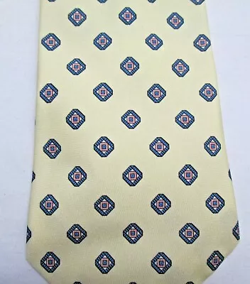 Corbata vintage Blair fina para hombre poliéster amarillo con diamante azul Foto 1 de 3