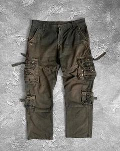 Distressed avant garde pants cargo japanese gothic 90s faded grunge - Picture 1 of 10