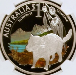 AUSTRALIA. 2010, Dollar, Silver - NGC PF68 - Tasmania - Picture 1 of 6