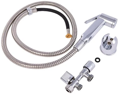 Kit Douchette WC Kit Hygiène complet pour WC en ABS avec Douchette Support et... - Photo 1/4