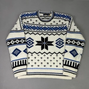 Polo Ralph Lauren Pullover Herren Large Blau Nordic Snowflake Fair Isle Wolle Alpaka - Bild 1 von 12