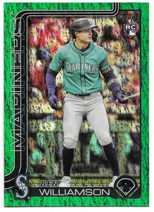2025 Topps Update Green Holo Foil Ben Williamson #43/99 (US130) Mariners RC - Picture 1 of 2