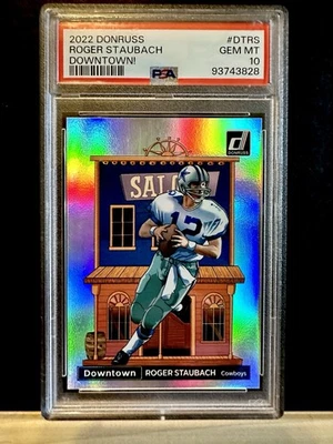 Panini Donruss Optic Downtown 2022 Roger Staubach PSA 10 💎 Foto 1 de 2