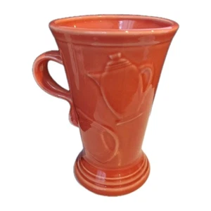 Discontinued Fiesta Persimmon By Homer Laughlin Pedestal Mug 6-1/8" - Picture 1 of 6