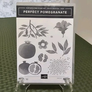 Stampin' Up! PERFECT POMEGRANATE Unmounted Photopolymer Stamps 10 Unused 159899 - Picture 1 of 2