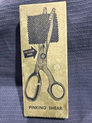Vintage 7.75" Cal-Tep Pinking Shear Mfg USA by WLW Grinding Chicago Original Box - Image 1 of 4
