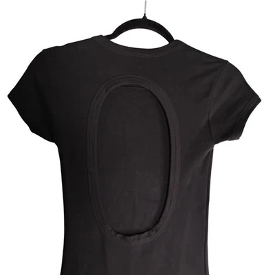 ALLSAINTS size 2 Black 98% Cotton Open-Back Fit & Flare Maxi Dress NWOT - Image 1 of 4