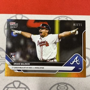 2025 Topps Now #154 Drake Baldwin Orange Foil #D /50 RC Rookie SP3-499 - Bild 1 von 2