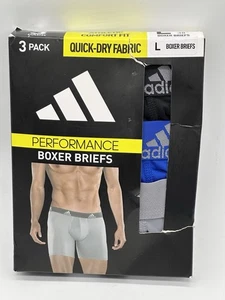 NEU 3ER-PACK HERREN ADIDAS QUICK DRY PERFORMANCE TAG LESS BOXERSHORTS GRÖSSE LARGE - Bild 1 von 3
