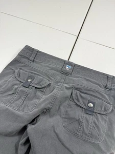 Kuhl Shorts Womens 4 Cargo Solid Grey Hike Boulder Climb Outdoor Long 10.5" IN - Picture 1 of 14