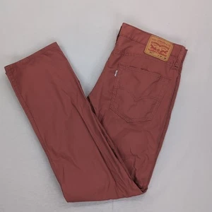 Levi Strauss 511 Chino Jeans Pants Red Lightweight Classic Pockets W34 L36 Mens - Picture 1 of 17