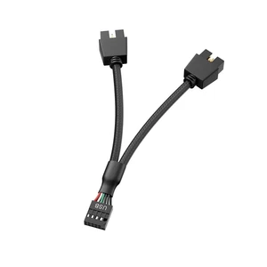 Motherboard 9Pin USB2.0 to Dual 9Pin Extension Cable, 9 Pin to 2 * 9 Pin Splitte - Picture 1 of 12