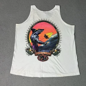 Vintage Maui & Sons Shirt Mens XL White Surf Tank Top Rare 90s Distressed Vtg - Picture 1 of 17