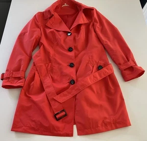 Marks And Spencer Red Raincoat Size 12 - Picture 1 of 5