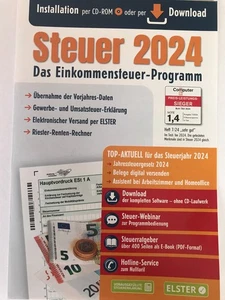 Steuer 2024 Einkommenssteuer Steuererklärung Steuerprogramm Aldi - Bild 1 von 6