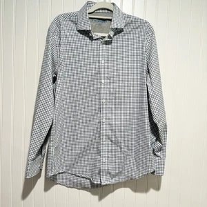 Twillory Grid Button Down Hemd Performance Stoff Größe 16 - Bild 1 von 5