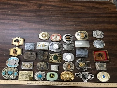 lote de 34 hebillas de cinturón misc tal cual Foto 1 de 4