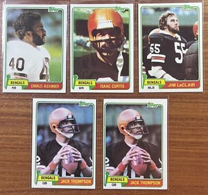 1981 Topps Cincinnati Bengals 5 Karten Lot; Alexander, Curtis, LeClair, Thompson 2 - Bild 1 von 2