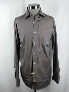 Luigi Borrelli Handmade braun hellbraun italienisches Baumwollhemd, Made in Italy, Größe L - Bild 1 von 14