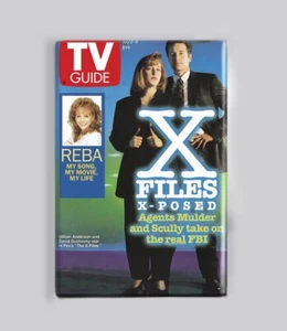 THE X FILES : X POSED / TV GUIDE - 2"x3" POSTER MAGNET retro scifi 90s Scully - Picture 1 of 4