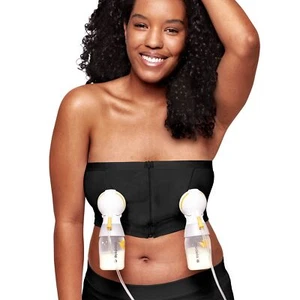 Sujetador de bombeo Medela manos libres negro elástico adaptativo S a XL - Imagen 1 de 6