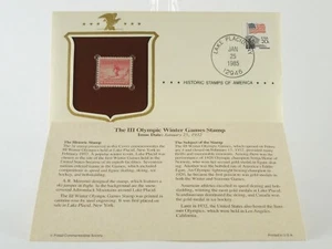 III Olympische Winterspiele 1932 Briefmarke historische Briefmarken Amerika Gedenkumschlag - Bild 1 von 8