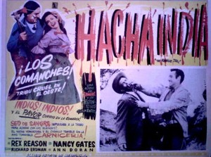 WESTERN: THE RAWHIDE TRAIL Rex Reason LOBBY CARD; 1958