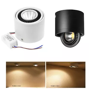Dimmable surface mounted COB LED Ceiling Down Spot Light Adjustable + Driver - Picture 1 of 12
