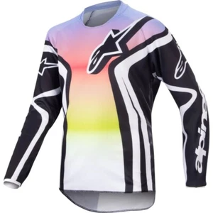 Alpinestars Racer MX Semi Youth Jersey Top Off-Road Black Multi - Picture 1 of 1