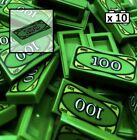 NEW LEGO 10 x '100' Green Money Tile City Minifigure Robber Dollar
