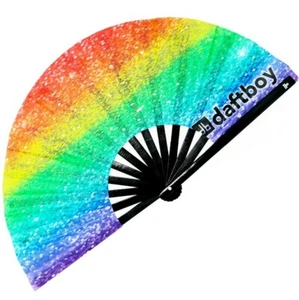 NEW Daftboy Rainbow Chromatic Addict Festival Rave Fan - SALE - Picture 1 of 5