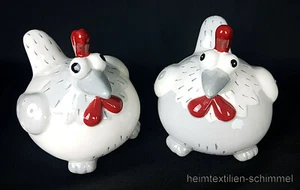 Dekofigur Keramikfigur HÜHNER Tischdekoration Dekoration OSTERN Tischdeko 2-tlg. - Bild 1 von 3