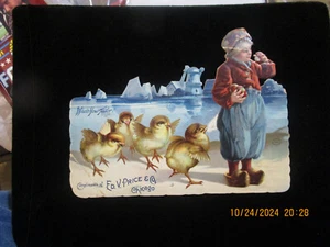 E. V. PRICE Co Chicago Schneider Werbeschild Aufsteller gestanzt um 1907 - Bild 1 von 11