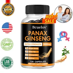 Panax Ginseng 2800mg Capsules - High Strength, Energy/Endurance/Memory - Picture 1 of 11